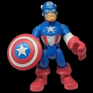 2010 PLAYSKOOL HEROES MARVEL SUPER HERO CAPTAIN AMERICA    2 1/2"